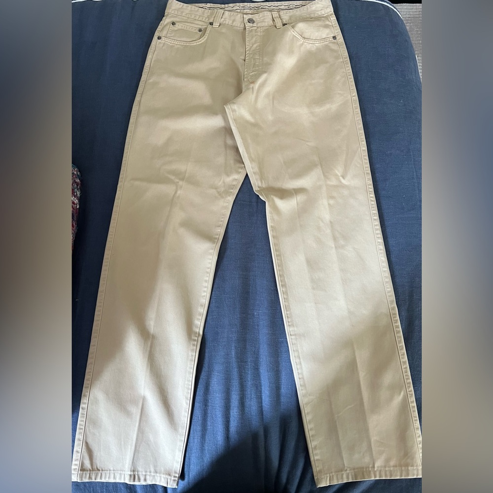 Ermenegildo Zegna Tan Chinos Classic Straight-Leg